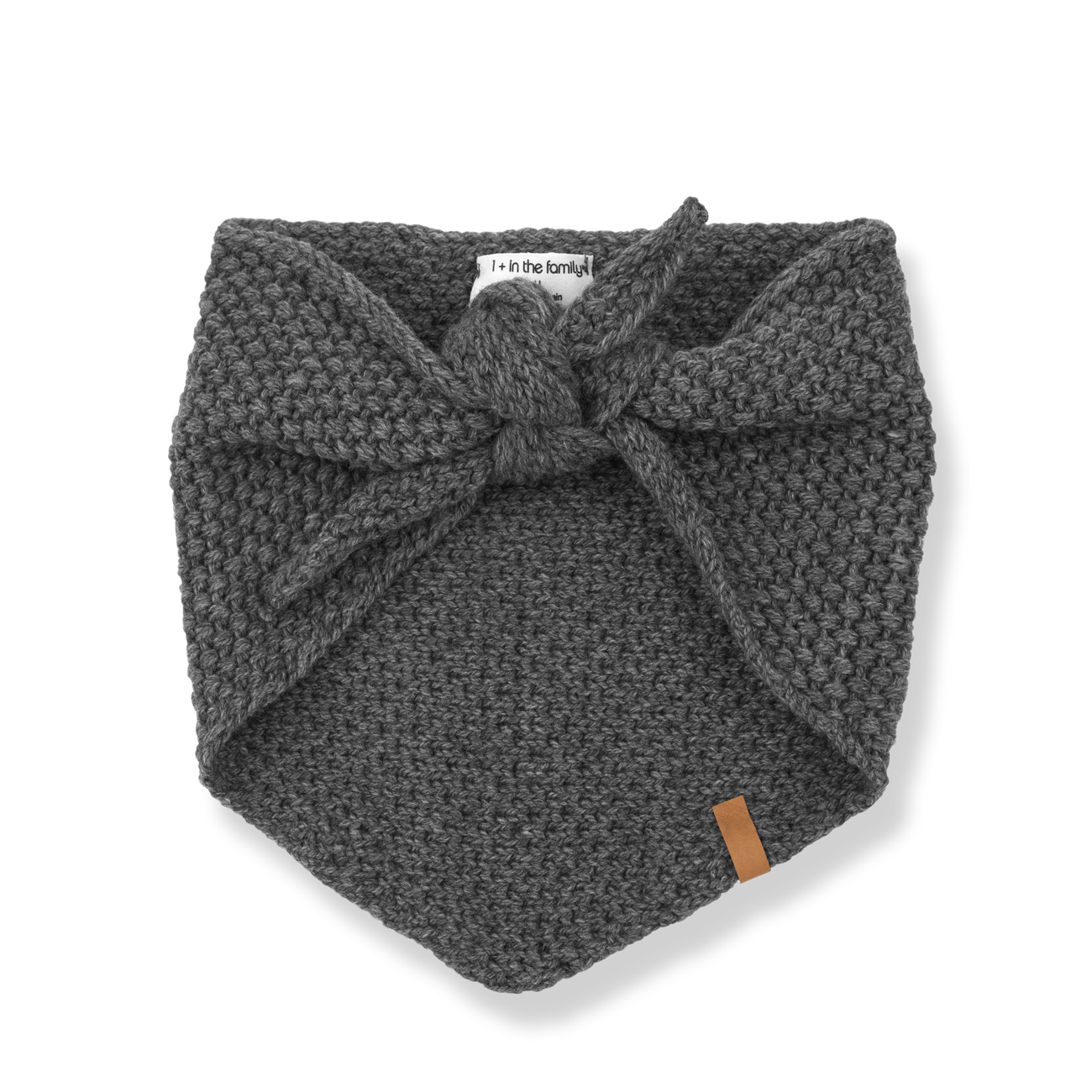 Julia Merino Wool Kerchief Baby Bib (Grey)